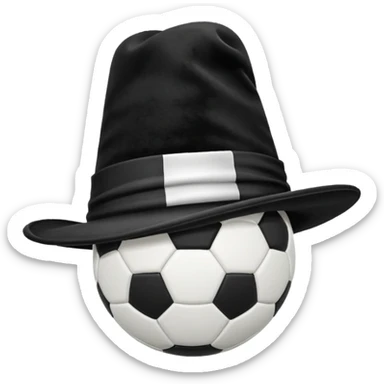magician's hat soccer ball sticker