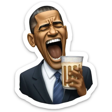 Barack Obama dunking violently sticker