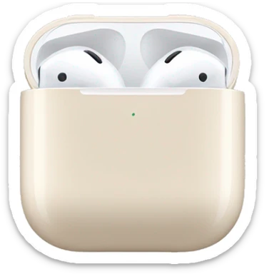 Cream colored AirPods sticker