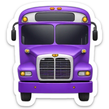 bus colored purple sticker