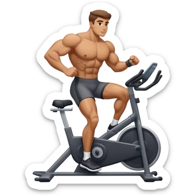 buff guy stationary bike sticker