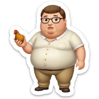 can you do  Peter Griffin stand and eat chicken thighs sticker