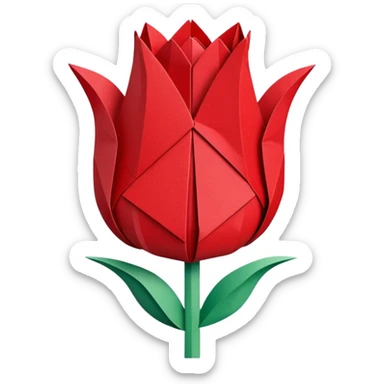 origami tulip sticker