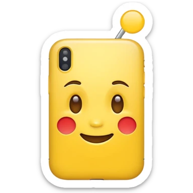 Yellow iPhone emoji with big tits sticker