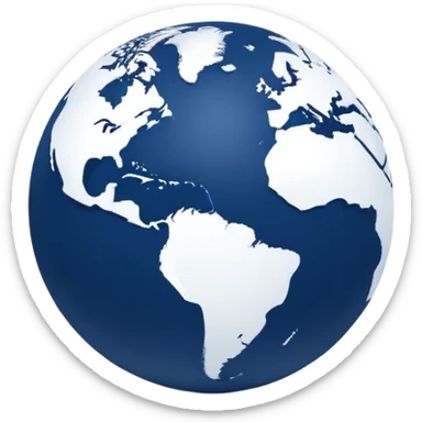 Minimalist Earth globe with continents shaped precisely to form the number 812, clean simple design, iOS style sticker