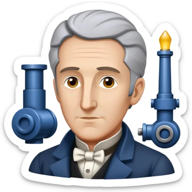 George Stephenson as an engineer sticker