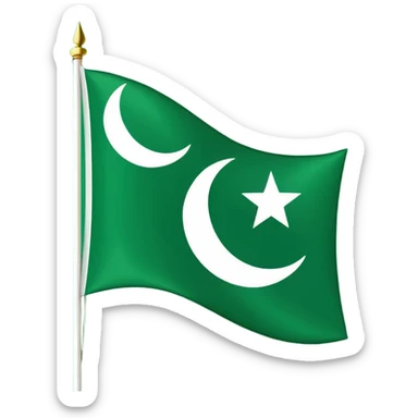 Small pti flag with moon and star make one for chat sticker