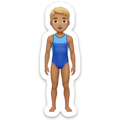 a man in Bermuda shorts as a swimsuit full body sticker