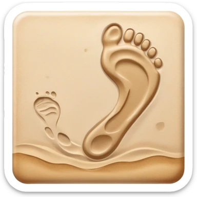 A single small human footprint, representing the first easy step in a journey sticker