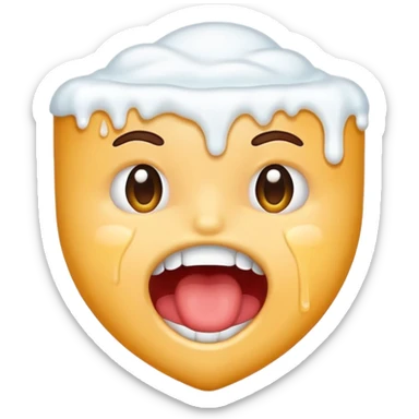 frothing mouth sticker