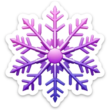 pastel pink and purple gradients snowflake  sticker