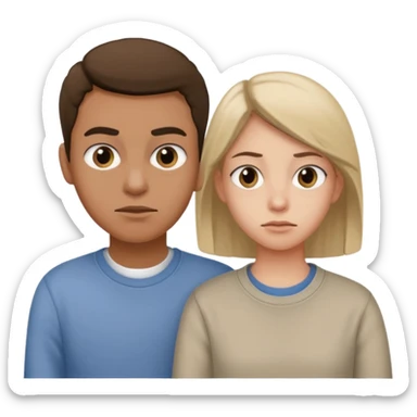 Indifference - lack of interest, concern, or sympathy - teenager rolling eyes with parent behind them sticker