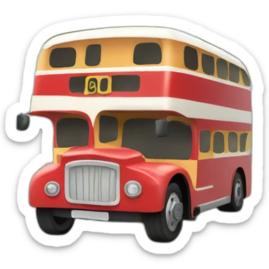 cute double-decker bus sticker