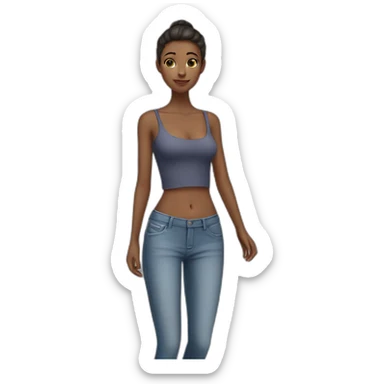 Slim fit girl sticker