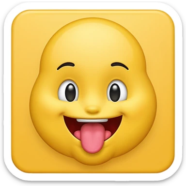Emoji with tounge sticking out and head shaking  sticker