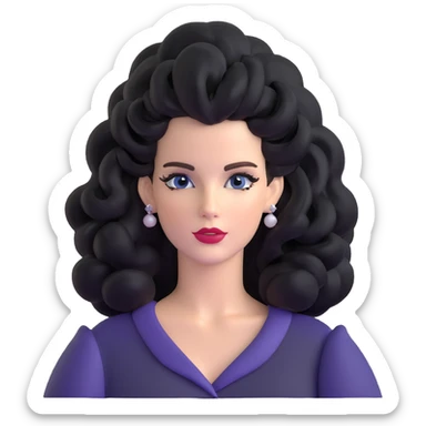 Lana Del Rey with big hair and signature style sticker
