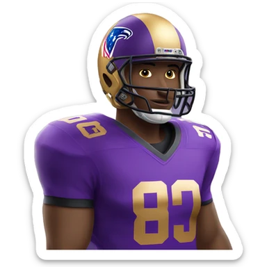 american-football-player-purple-and-gold-jersey sticker