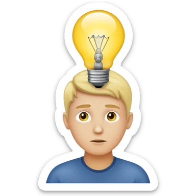 Generate a realistic emoji of someone someone figuring something out being smart about it sticker