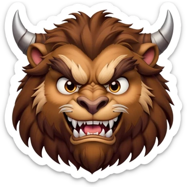 Beast from beauty and the beast  sticker