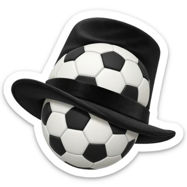 magician's hat soccer ball sticker