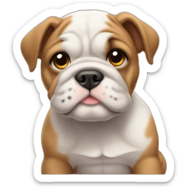 bulldog puppy sticker