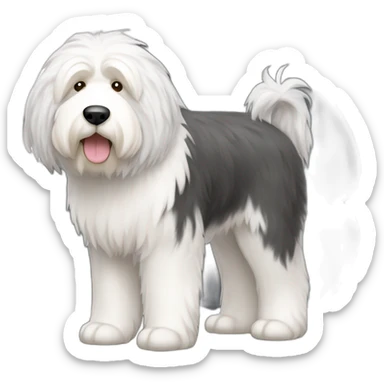 Dog old english sheepdog full-body sticker