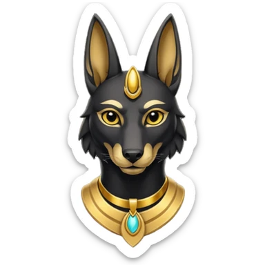 Black-furred Anubis sticker