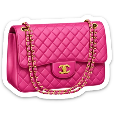 chanel bag color bright pink sticker