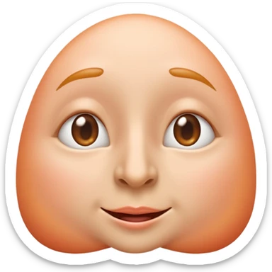 smooth glossy emoji of a human nose with soft peach skin tone, strong highlight on the tip and bridge, gentle gradient from top to bottom, realistic but clean emoji style, soft shadows inside the nostrils, minimal details, centered on a light pastel background

 sticker