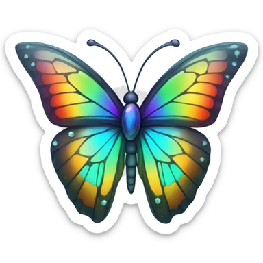One Rainbow-Crystal-Gem-Butterfly-Crystal-Fly sticker