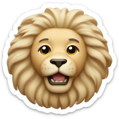 Beige Leo sign sticker