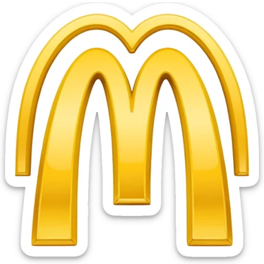 mcdonalds golden arches logo sticker