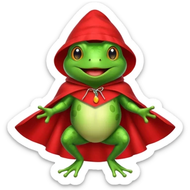 Frog in poncho  sticker