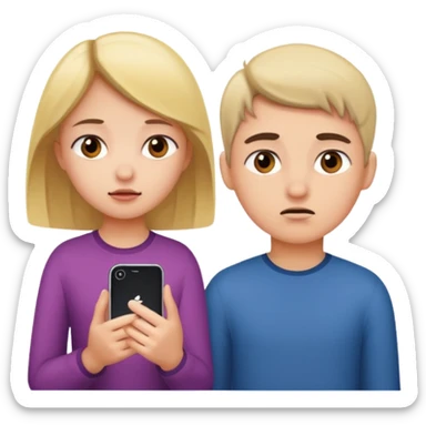 girl ignore boy sticker