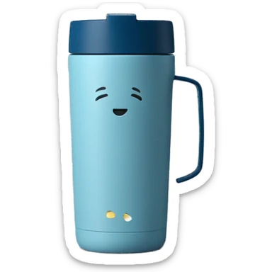 stanley tumbler haze blue with handle sticker