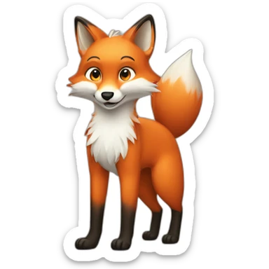 tidy fox sticker