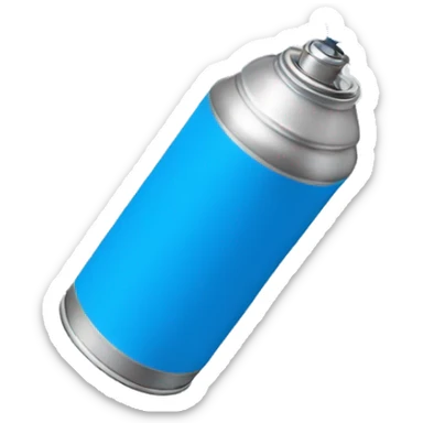 spray can color  blue with a regular small spray nozzle sticker