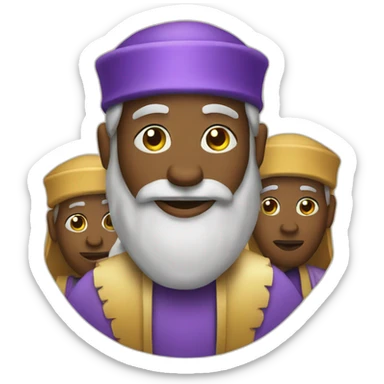 Three wise men christmas sticker