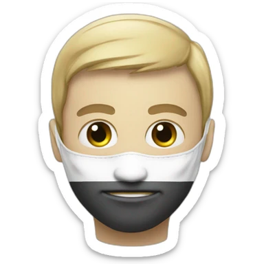 A ethical hacker face whit palastine flag sticker