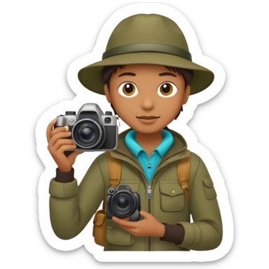 
wildlife photographer, outdoor clothe sticker