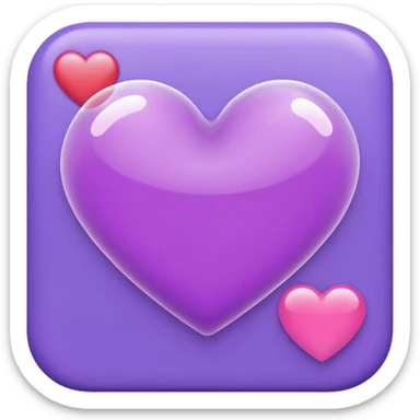 word bitch in purple, with a heart for the dot in the i sticker