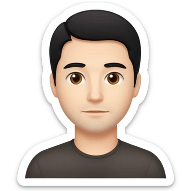 beyaz tenli siyah saçlı 35 yaş erkek sticker