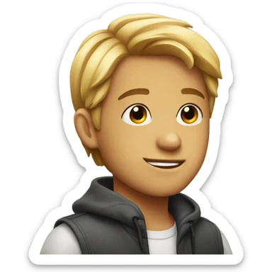 handsome boy sticker