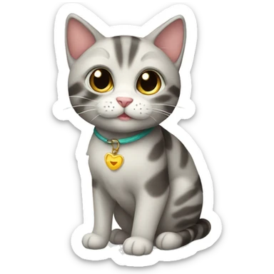 Cute cat whit sticker