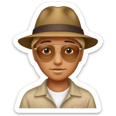 person living in desert sticker