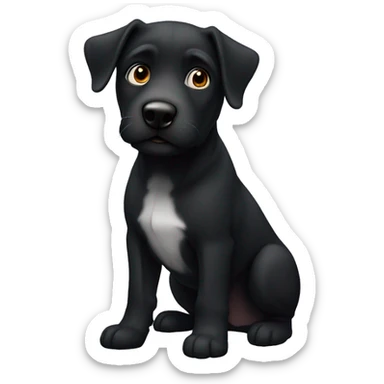 cute black terrior  sticker