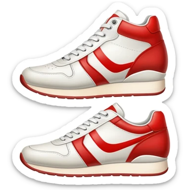 pair of retro sneakers sticker