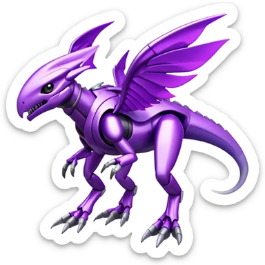 Futuristic Cool Cute Edgy Shiny Ethereal Legendary Digimon-Genesect-Palkia-hybrid full body sticker
