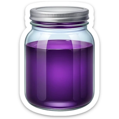 jam jar with purple jam sticker
