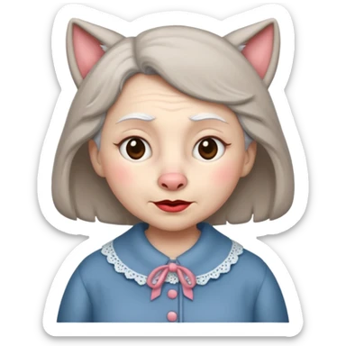 The big bad wolf is wearing Grandma's clothes. sticker